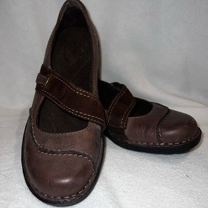 NWT Clarks Nikki Audition Mary Jane Comfort Flats Slip On Loafers Brown 7